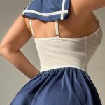 youthful-cosplay-lace-dress-2 sexy student playing with skirt