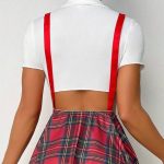youthful-cosplay-suspender-skirt-set-3 sexy student playing with skirt