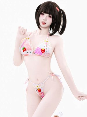 anime-cute-floral-bikini-lingerie-1 cosplay costumes lingerie