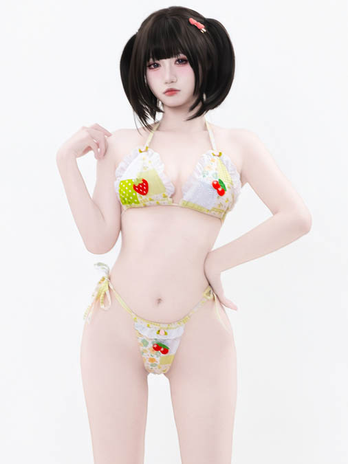 anime-floral-bikini-lingerie-1 cosplay costumes lingerie