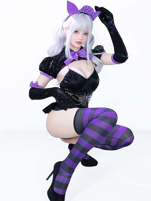 devil-cosplay-lingerie-black-purple-2 cosplay costumes lingerie