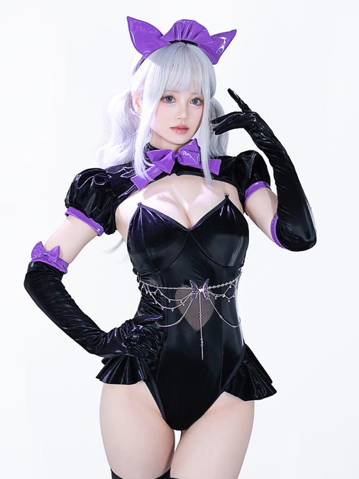 devil-cosplay-lingerie-black-purple-4 cosplay costumes lingerie