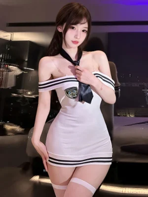 stewardess-costumes-off-shoulder-lingerie-3 sexy cosplay costumes