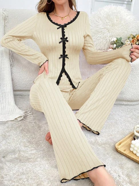 cotton-nightgowns-cute-bows-set-1 womens loungewear