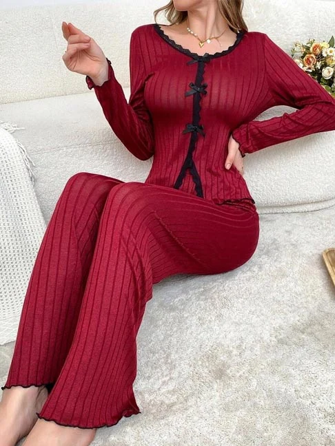 cotton-nightgowns-cute-bows-set-9 womens loungewear