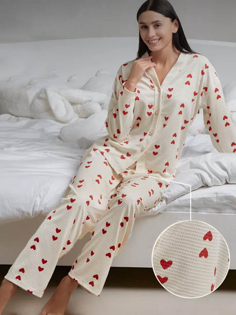 cotton-nightgowns-cute-hearts-set-1 womens loungewear