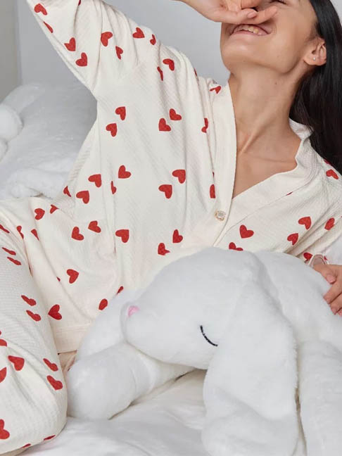 cotton-nightgowns-cute-hearts-set-3 womens loungewear
