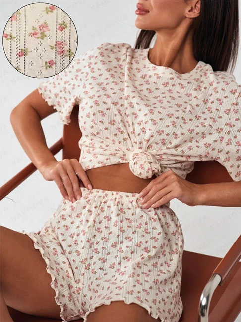 cotton-sleepwear-2-pieces-floral-set-2 womens loungewear