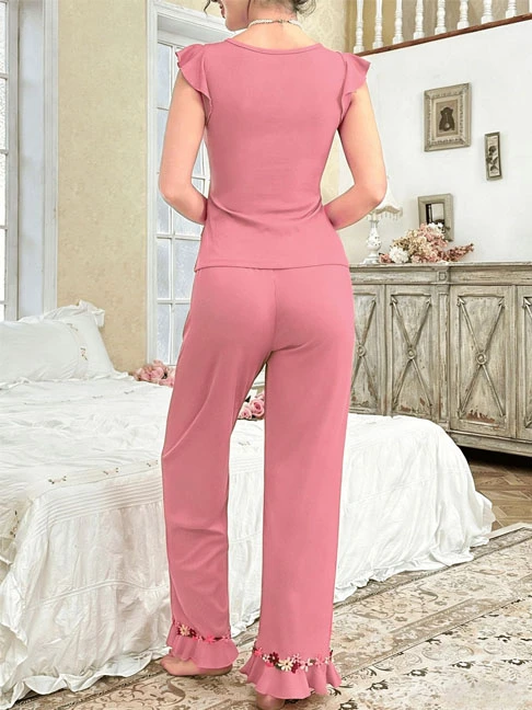 cotton-sleepwear-bell-bottom-pants-set-6 womens loungewear