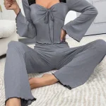 cotton-sleepwear-bell-sleeve-set-3 womens loungewear