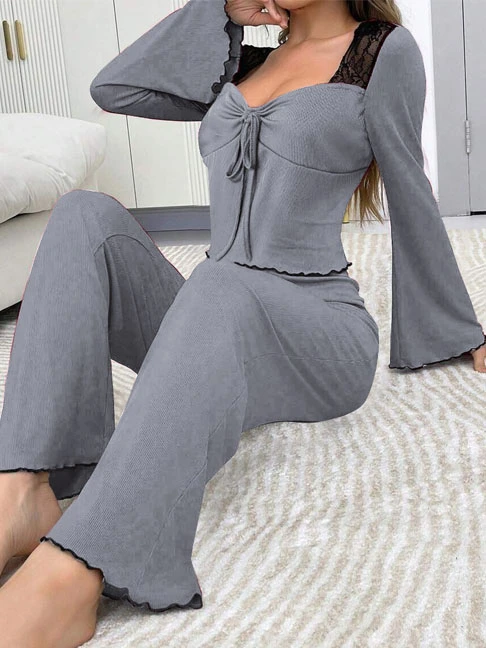 cotton-sleepwear-bell-sleeve-set-4 womens loungewear