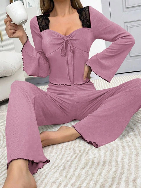 cotton-sleepwear-bell-sleeve-set-6 womens loungewear