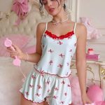 cotton-sleepwear-cute-bows-pants-set-1 womens loungewear