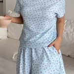 cotton-sleepwear-roses-pattern-set-3 womens loungewear