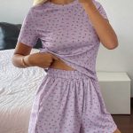 cotton-sleepwear-roses-pattern-set-6 womens loungewear