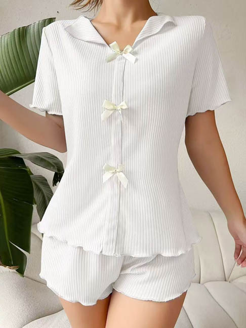 pajamas-set-bows-sleepwear-suit-3 womens loungewear