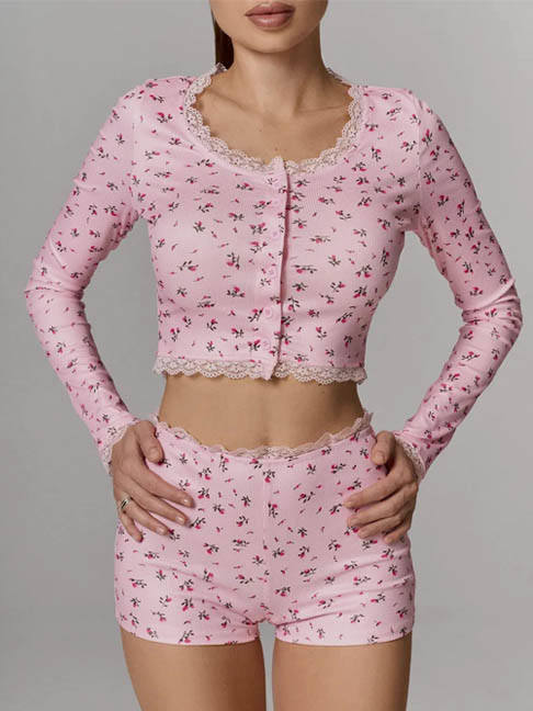 pajamas-set-foral-sleepwear-suit-5 womens loungewear