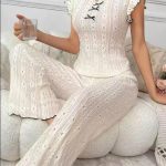 pajamas-set-texture-sleepwear-suit-4 womens loungewear