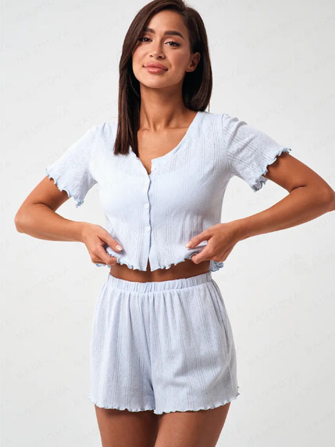 pajamas-set-top-shorts-sleepwear-suit-1 womens loungewear