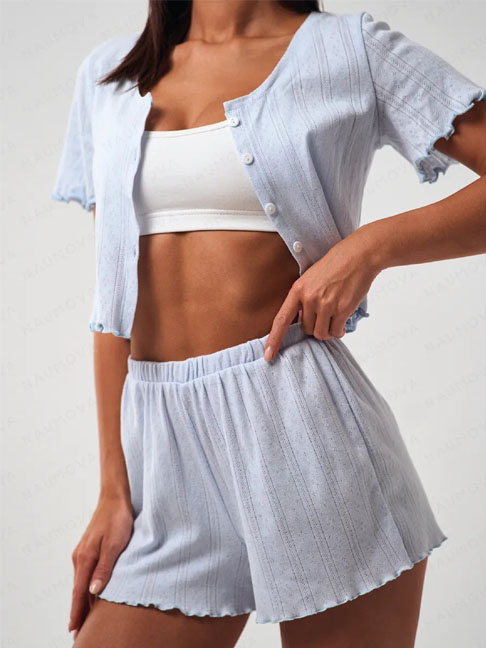 pajamas-set-top-shorts-sleepwear-suit-3 womens loungewear