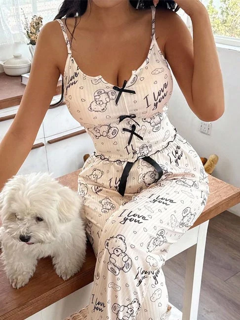 sleepwear-set-bear-pattern-loungewear-set-2 womens loungewear