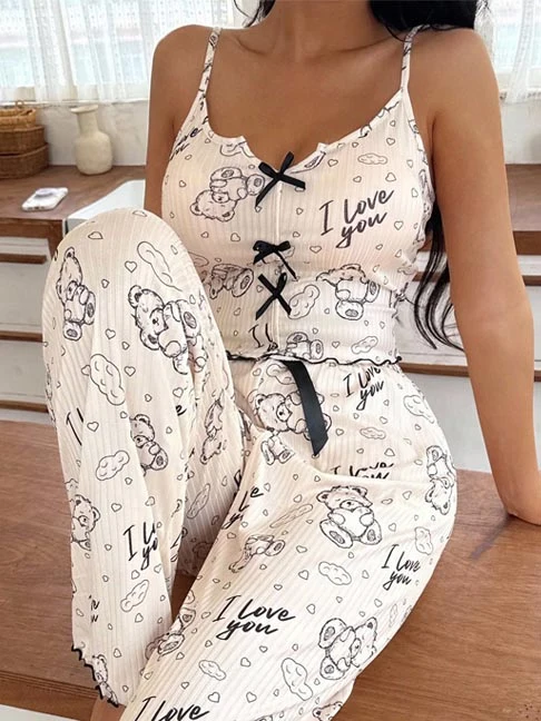 sleepwear-set-bear-pattern-loungewear-set-3 womens loungewear