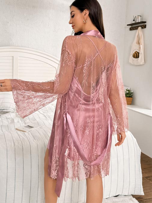 stain-nightgown-with-lace-rope-2 sleepwear dress