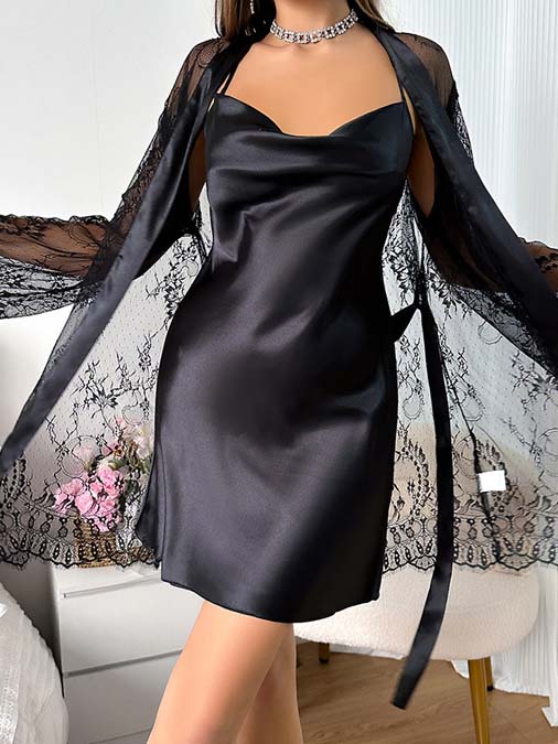 stain-nightgown-with-lace-rope-5 sleepwear dress