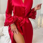 women-pajamas-cute-trim-ropet-6 women silk robe