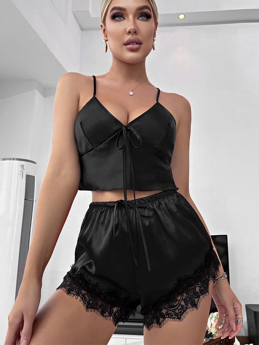 women-pajamas-lace-2-pieces-set-5 womens nightgown