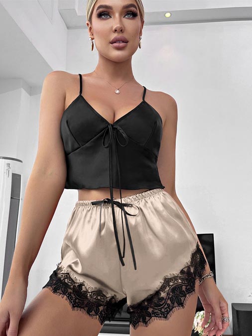 women-pajamas-lace-2-pieces-set-7 womens nightgown