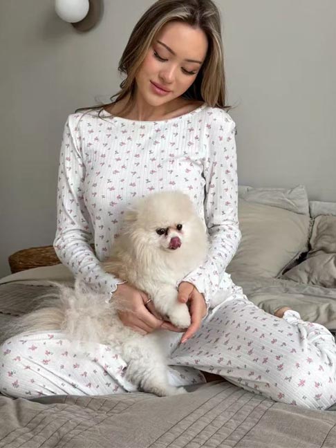 women's nightgown-floral-pajamas-2 womens loungewear