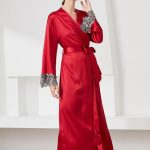 women's nightgown-lace-cuff-1 women silk robe