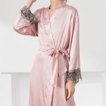 women's nightgown-lace-cuff-7 women silk robe