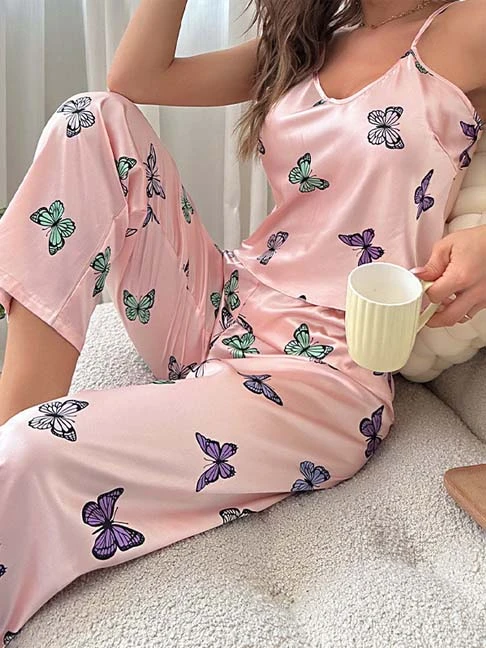 women's nightgown-pink-suit-1 womens loungewear