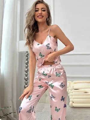 women's nightgown-pink-suit-4 womens loungewear