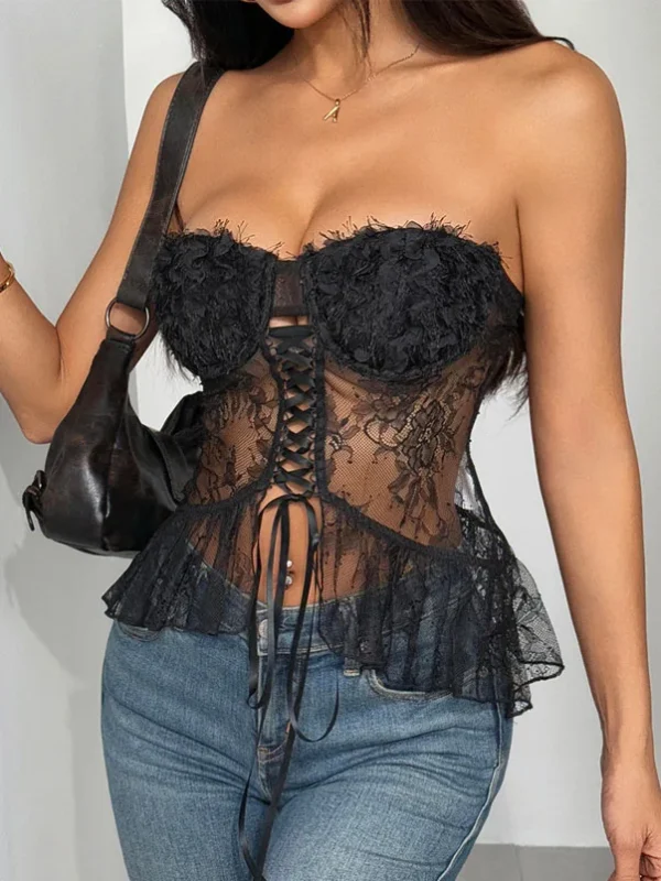 black-perspective-lace-top-3 club outfit
