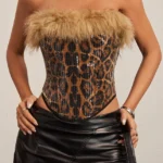 leopard-print-tube-top-1 club outfit