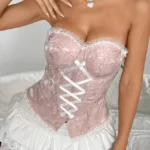 pink-lace-corset-top-2 club outfit