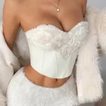 white-plush-corset-top-2 club outfit