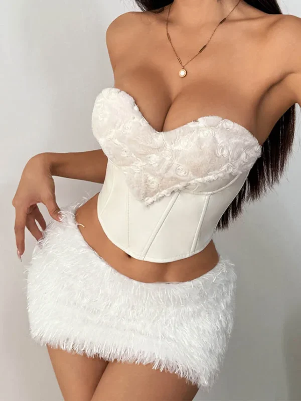 white-plush-corset-top-3 club outfit