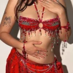 beaded-bra-alluring-rose-1 Girl wear jewelry beaded bra