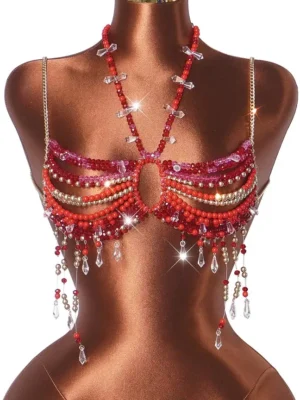 jewelry beaded bra