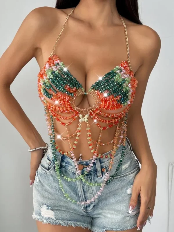 beaded-bra-exotic-beauty-2 Girl wear jewelry beaded bra