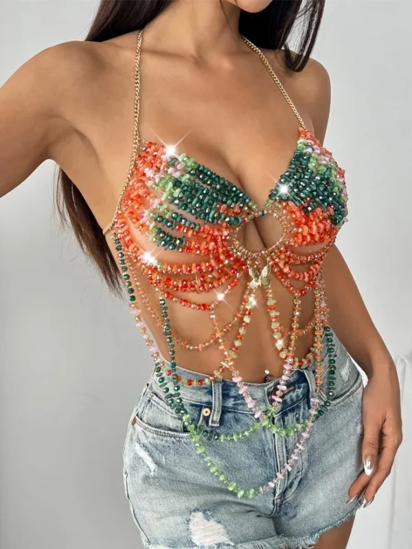 beaded-bra-exotic-beauty-3 Girl wear jewelry beaded bra