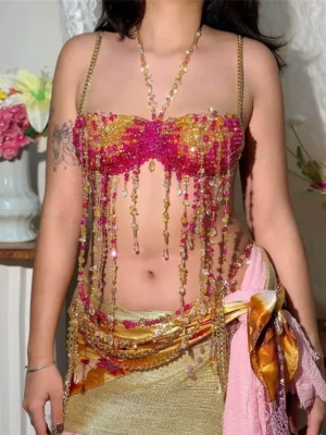 beaded-bra-hot-girl-3 Girl wear jewelry beaded bra