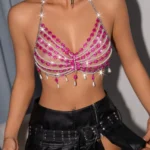 beaded-bra-miss-pink-2 Girl wear jewelry beaded bra