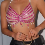 beaded-bra-miss-pink-5 Girl wear jewelry beaded bra