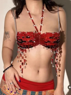beaded-bra-night-rose-1 Girl wear jewelry beaded bra