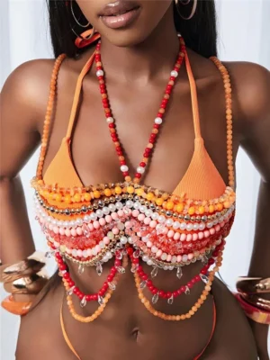beaded-bra-tropical-style-1 Girl wear jewelry beaded bra